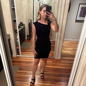 Ralph Lauren navy blue velvet dress